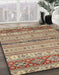 Abstract Chestnut Brown Modern Rug in Family Room, abs2665