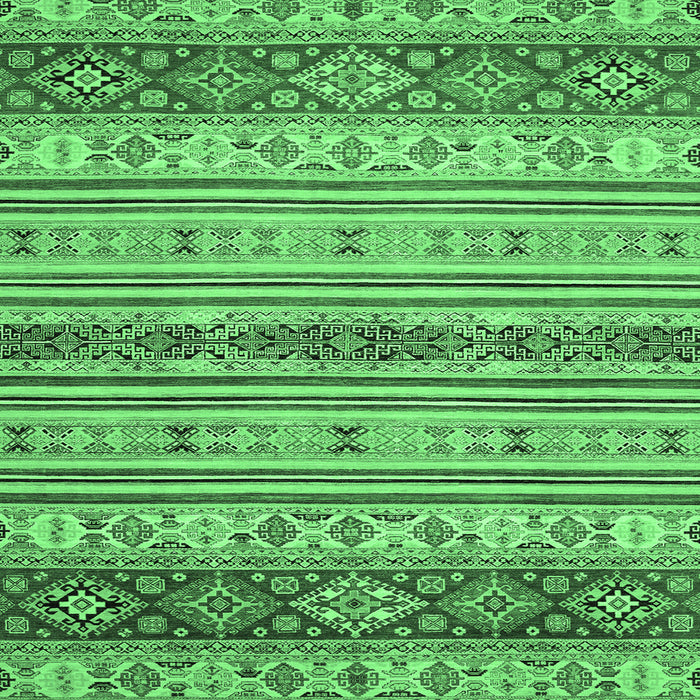 Square Machine Washable Abstract Emerald Green Modern Area Rugs, wshabs2665emgrn