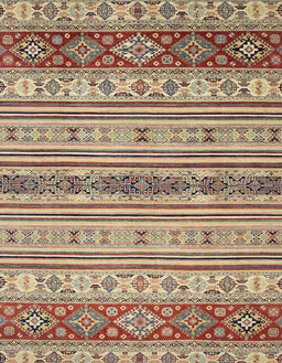 Abstract Chestnut Brown Modern Rug, abs2665