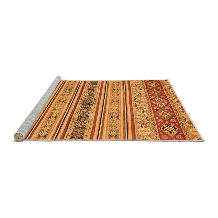 Sideview of Machine Washable Abstract Orange Modern Area Rugs, wshabs2665org