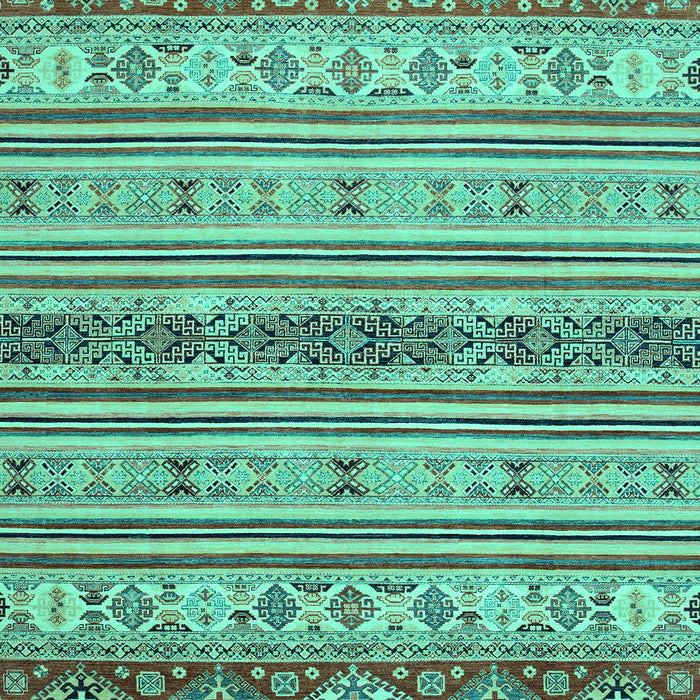 Machine Washable Abstract Turquoise Modern Area Rugs, wshabs2665turq
