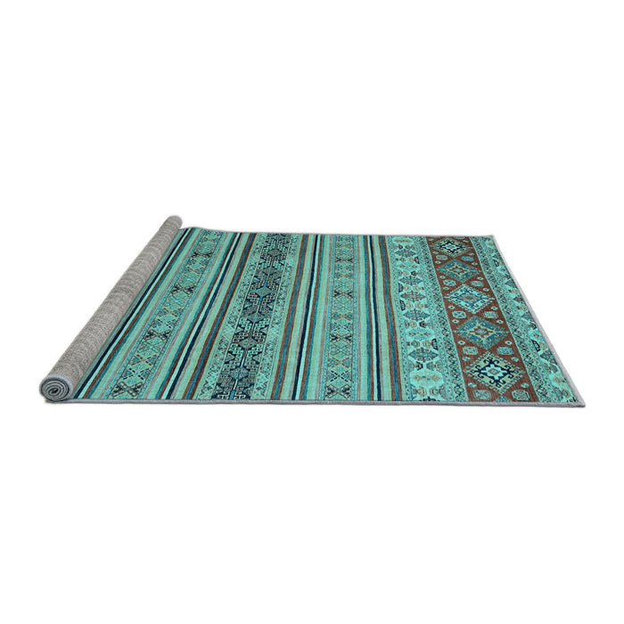 Sideview of Machine Washable Abstract Light Blue Modern Rug, wshabs2665lblu