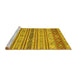 Sideview of Machine Washable Abstract Yellow Modern Rug, wshabs2665yw