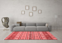 Machine Washable Abstract Red Modern Rug, wshabs2665red