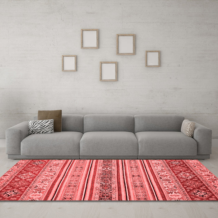 Modern Red Washable Rugs