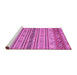 Sideview of Machine Washable Abstract Pink Modern Rug, wshabs2665pnk