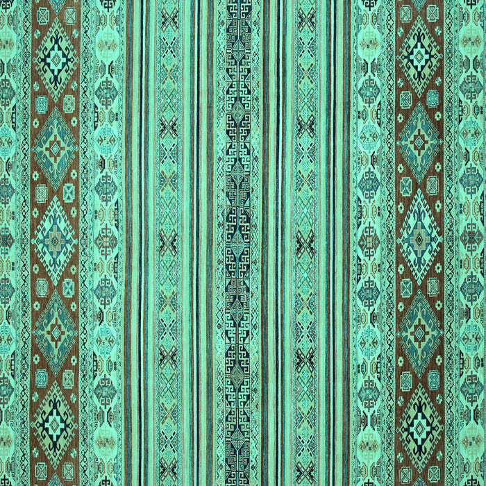 Square Machine Washable Abstract Turquoise Modern Area Rugs, wshabs2665turq