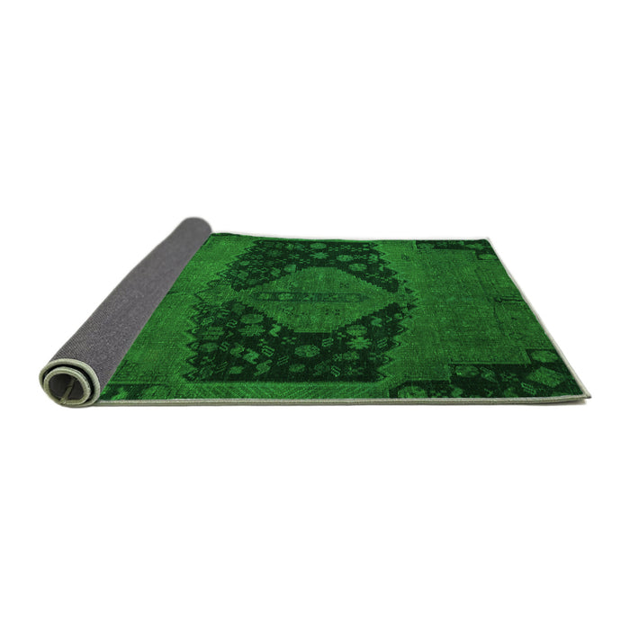 Sideview of Abstract Green Modern Rug, abs2666grn