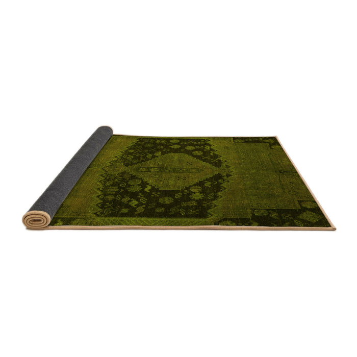 Sideview of Abstract Yellow Modern Rug, abs2666yw
