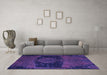 Machine Washable Abstract Purple Modern Area Rugs in a Living Room, wshabs2666pur