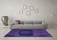 Machine Washable Abstract Purple Modern Rug, wshabs2666pur