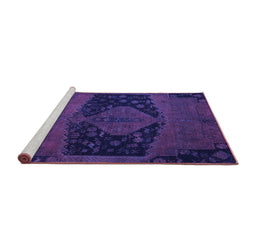 Sideview of Machine Washable Abstract Purple Modern Area Rugs, wshabs2666pur