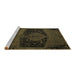 Sideview of Machine Washable Abstract Brown Modern Rug, wshabs2666brn