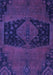 Machine Washable Abstract Purple Modern Area Rugs, wshabs2666pur