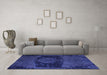 Machine Washable Abstract Blue Modern Rug in a Living Room, wshabs2666blu