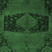 Square Abstract Emerald Green Modern Rug, abs2666emgrn