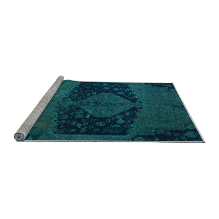 Sideview of Machine Washable Abstract Light Blue Modern Rug, wshabs2666lblu
