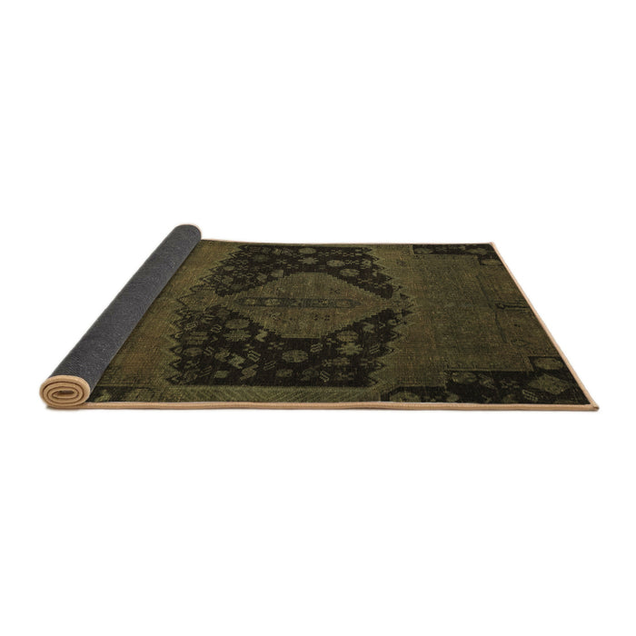 Sideview of Abstract Brown Modern Rug, abs2666brn