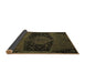 Sideview of Abstract Brown Modern Rug, abs2666brn