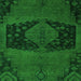 Square Machine Washable Abstract Green Modern Area Rugs, wshabs2666grn