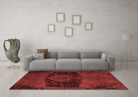 Machine Washable Abstract Red Modern Rug, wshabs2666red