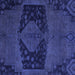 Square Abstract Blue Modern Rug, abs2666blu