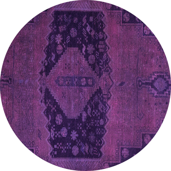 Round Machine Washable Abstract Pink Modern Rug, wshabs2666pnk