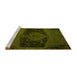 Sideview of Machine Washable Abstract Yellow Modern Rug, wshabs2666yw