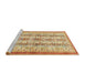 Sideview of Machine Washable Abstract Orange Rug, wshabs2667