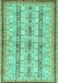 Abstract Turquoise Modern Rug, abs2667turq