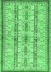 Abstract Emerald Green Modern Rug, abs2667emgrn