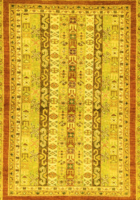 Abstract Yellow Modern Rug, abs2667yw