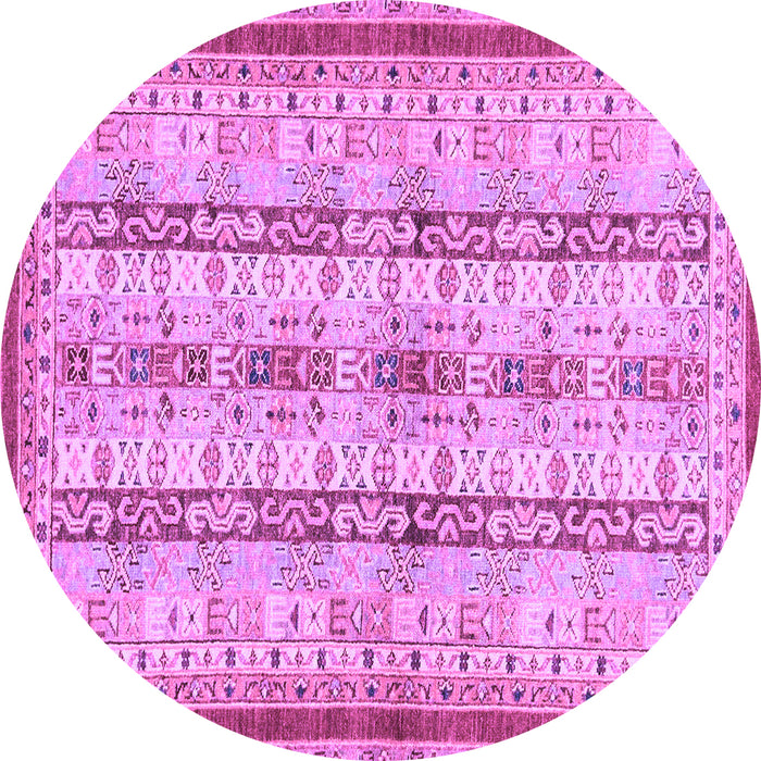 Round Abstract Purple Modern Rug, abs2667pur