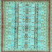 Square Abstract Light Blue Modern Rug, abs2667lblu