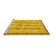 Sideview of Machine Washable Abstract Yellow Modern Rug, wshabs2667yw