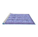 Sideview of Machine Washable Abstract Blue Modern Rug, wshabs2667blu