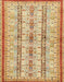 Machine Washable Abstract Orange Rug, wshabs2667