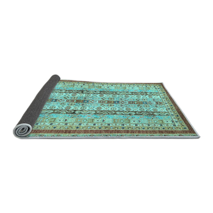 Sideview of Abstract Light Blue Modern Rug, abs2667lblu