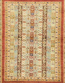 Abstract Orange Modern Rug, abs2667