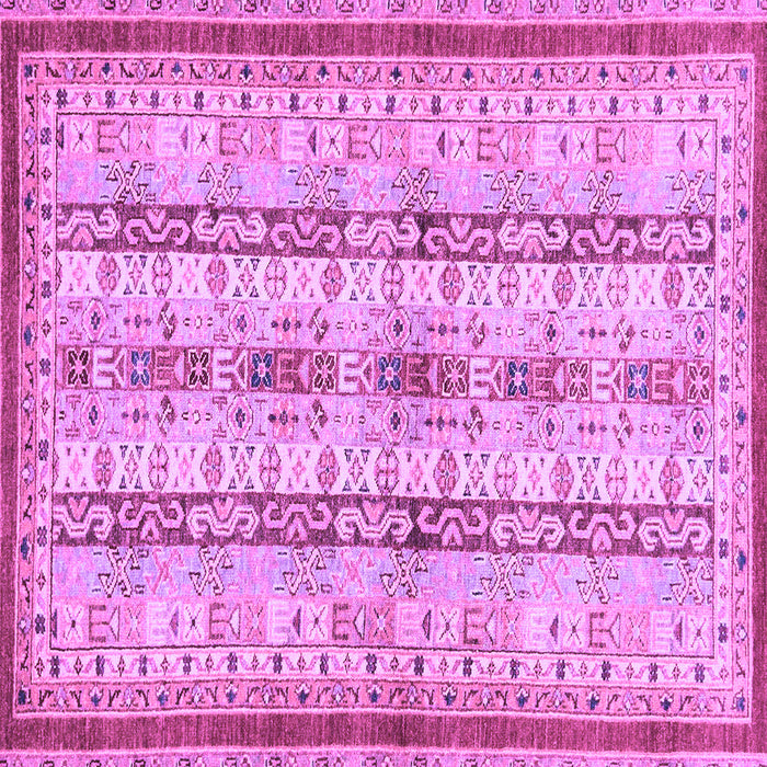 Square Machine Washable Abstract Purple Modern Area Rugs, wshabs2667pur