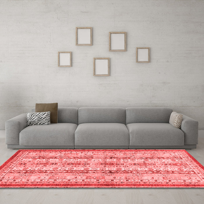 Modern Red Washable Rugs