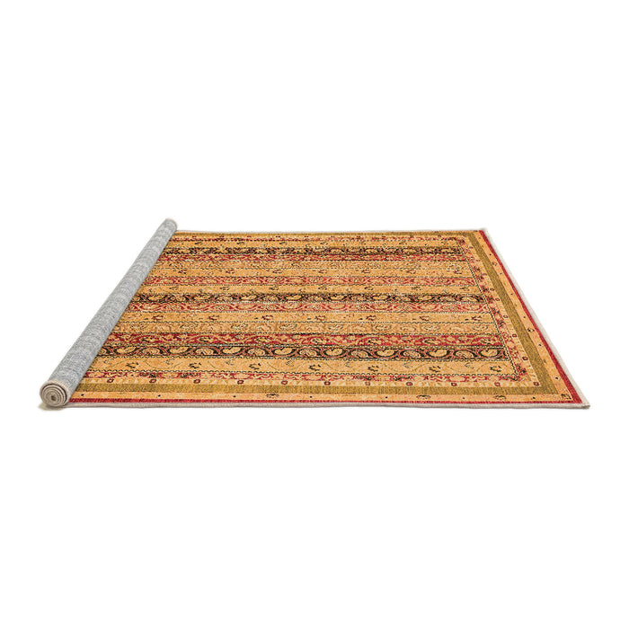 Sideview of Machine Washable Abstract Orange Modern Area Rugs, wshabs2668org