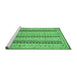 Sideview of Machine Washable Abstract Emerald Green Modern Area Rugs, wshabs2668emgrn