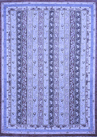 Abstract Blue Modern Rug, abs2668blu