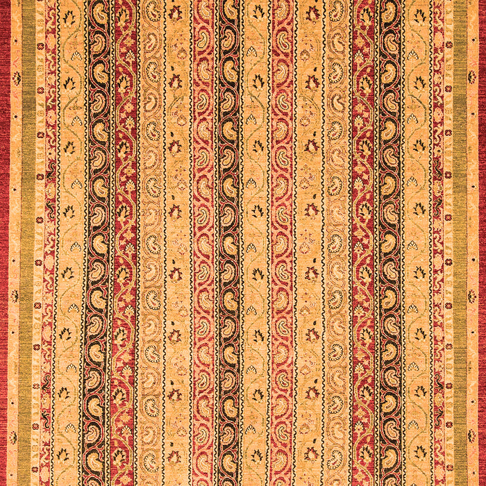 Machine Washable Abstract Orange Modern Area Rugs, wshabs2668org