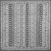 Square Abstract Gray Modern Rug, abs2668gry