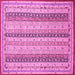 Square Machine Washable Abstract Pink Modern Rug, wshabs2668pnk