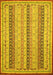 Abstract Yellow Modern Rug, abs2668yw