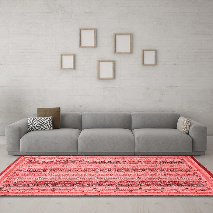 Modern Red Washable Rugs