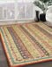 Machine Washable Abstract Yellow Rug in a Family Room, wshabs2668